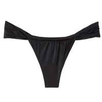Calcinha De Biquíni Brasileira Shiny Satin - Preto