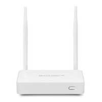 Roteador Multilaser RE707 N300 Wireless Preset IPV6 4 Portas 10/100Mbps 2 Antenas - Branco