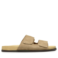 Sandália Masculina Camurça Alanya - Bege