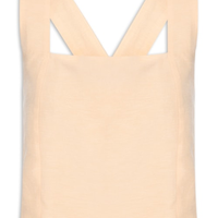 Blusa Feminina Com Transpasse Nas Costas - Amarelo