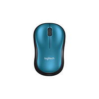 Mouse Logitech Mini Wireless M185 Preto e Azul