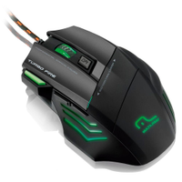 Mouse Gamer Multilaser Warrior Rayner MO207 3200DPI 7 Botões QuickFire - Preto