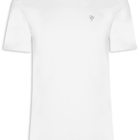 Camiseta Masculina Manga Curta Omega Peito - Branco