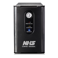 Nobreak NHS Compact Senoidal 1000VA E.Bivolt S.120V ou Conf 220V Bat 2x7Ah/24V USB 8 tomadas
