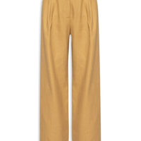 Calça Feminina Ampla Nozes Com Barra Itali - Marrom