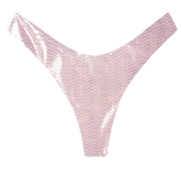 Calcinha De Biquíni Fio Dental Metallic Skin - Rosa