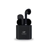 Fone de Ouvido C3Tech EP-TWS-20BK Intra Auricular Bluetooth 5.0 Tws - Preto