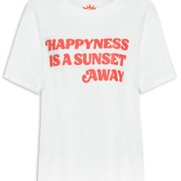 Camiseta Feminina Silk Happy Place - Branco