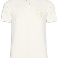 Polo Masculina Stone Manga Curta Colors - Bege