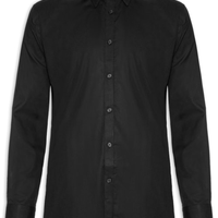 Camisa Masculina Regular Social Lisa - Preto