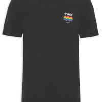 Camiseta Masculina Manga Curta Gola Careca Soft Used Brasao Color - Preto