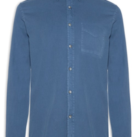 Camisa Masculina Sarja Tinturada - Azul