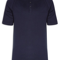 Tricot Masculina Polo Manga Curta - Azul