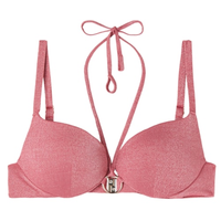 Parte De Cima De Biquíni Push-Up Golden Gleam - Rosa