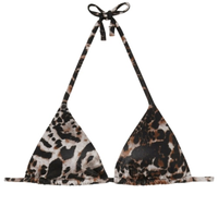 Parte De Cima De Biquíni Cortininha Elegant Animalier - Marrom