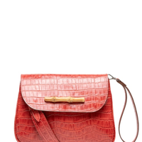 Bolsa Feminina Manuela Croco - Vermelho