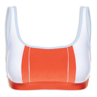Top Alça Reta Liso - Laranja