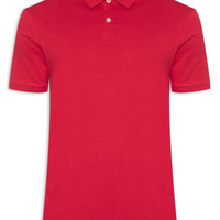 Polo Masculina Meia Malha Pima - Vermelho
