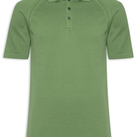 Polo Masculina Tricot Manga Curta - Verde