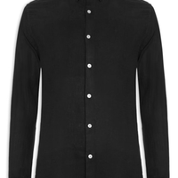 Camisa Masculina Linho - Preto