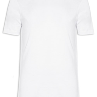 Camiseta Masculina Algodão Pima Gola Careca - Branco