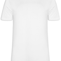Camiseta Masculina Básica De Algodão Gola Careca - Branco