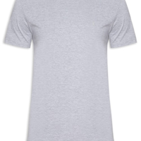 Camiseta Masculina Básica De Algodão Gola Careca - Cinza