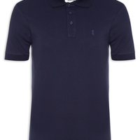 Polo Masculina Algodão Pima - Azul