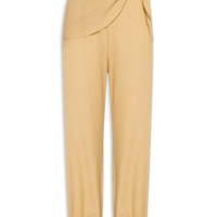 Calça Feminina Linho Com Fivela - Bege