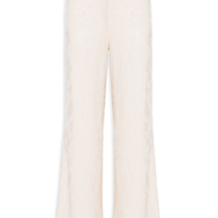 Calça Feminina Pantalona De Paetê - Off White