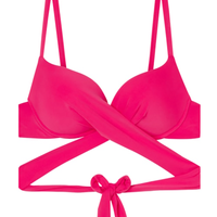 Parte De Cima De Biquíni Push-Up Soft Indonésia - Rosa