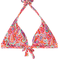 Parte De Cima De Biquíni Triângulo Vibrant Paisley - Vermelho