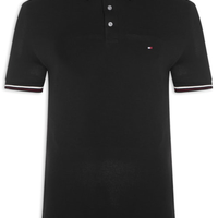 Polo Masculina Tipped Slim Fit - Preto