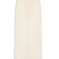 Saia Linho Cropped Amarração Cintura - Amarelo