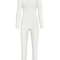 Macacão Feminino Canelado - Off White