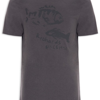 Camiseta Masculina Mescla Brush Fish - Cinza