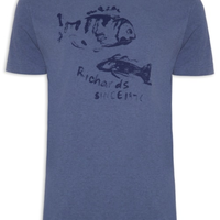 Camiseta Masculina Mescla Brush Fish - Azul