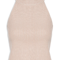 Blusa Feminina Tricot Cava Americana - Bege