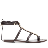 Sandália Feminina Rasteira Snake - Marrom