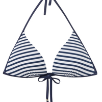 Parte De Cima De Biquíni Triângulo Nautical Stripes - Azul