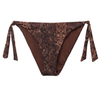 Calcinha De Biquíni Com Amarração Brown Snake - Marrom