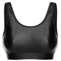 Top Alça Reta Liso - Preto
