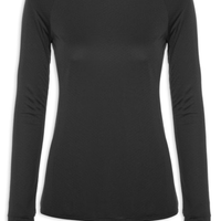 Camiseta Feminina Manga Longa Lisa - Preto