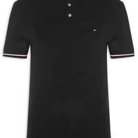 Polo Masculina Tipped Slim Fit - Preto