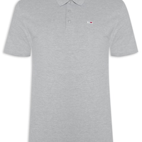 Polo Masculina Tjm Original Fine Pique Ss - Cinza