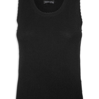 Regata Feminina Em Tricot - Preto