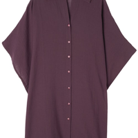 Kaftan Estilo Camisa - Roxo