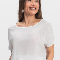 Blusa Feminina Manga Curta - Branco