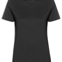 Camiseta Feminina Manga Curta Lisa - Preto