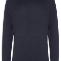 Suéter Masculino Gola Redonda Manga Longa Algodão Pima com Cashmere - Azul
